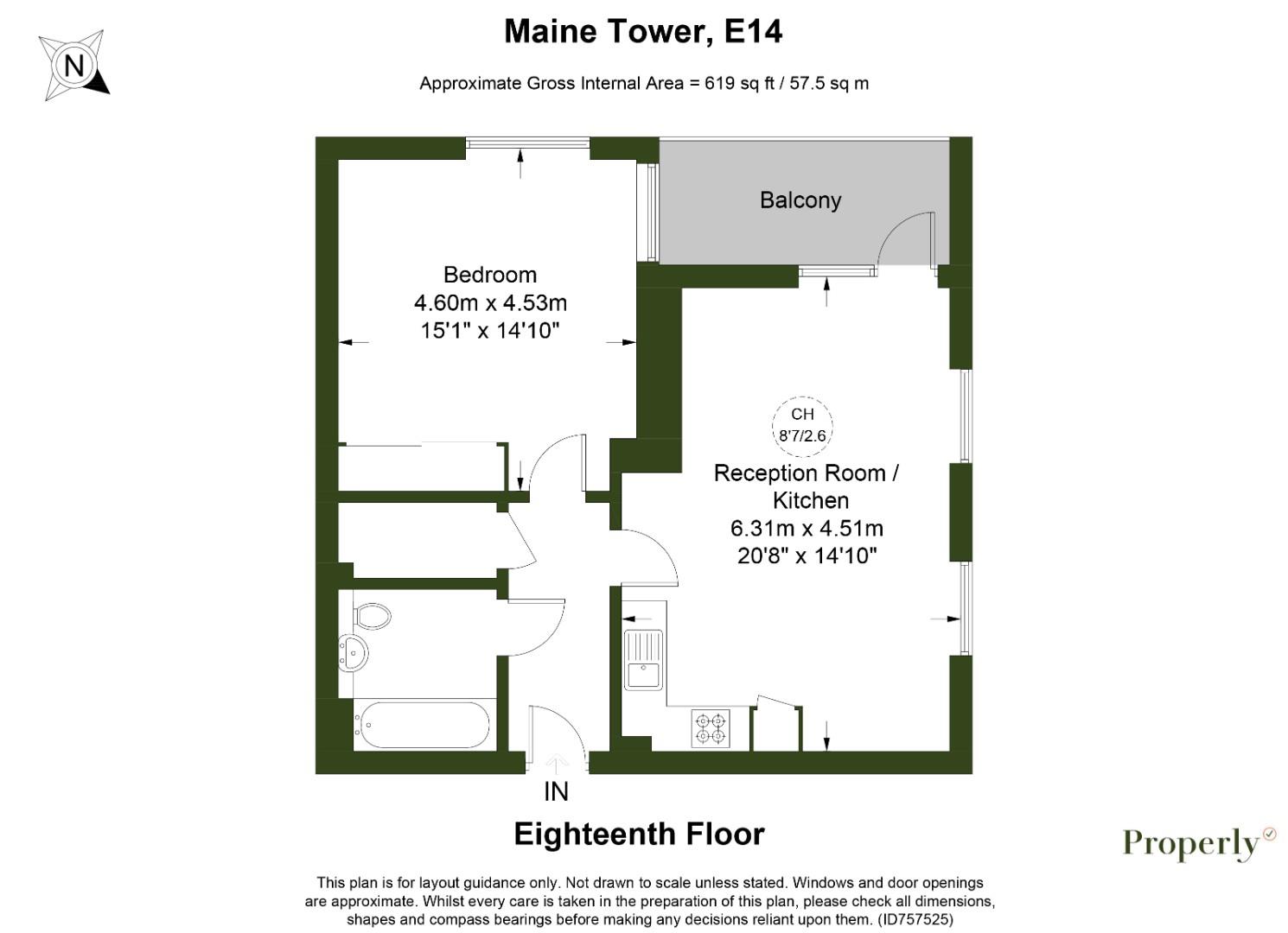 Floorplan for Harbour Way, Maine Tower, E14