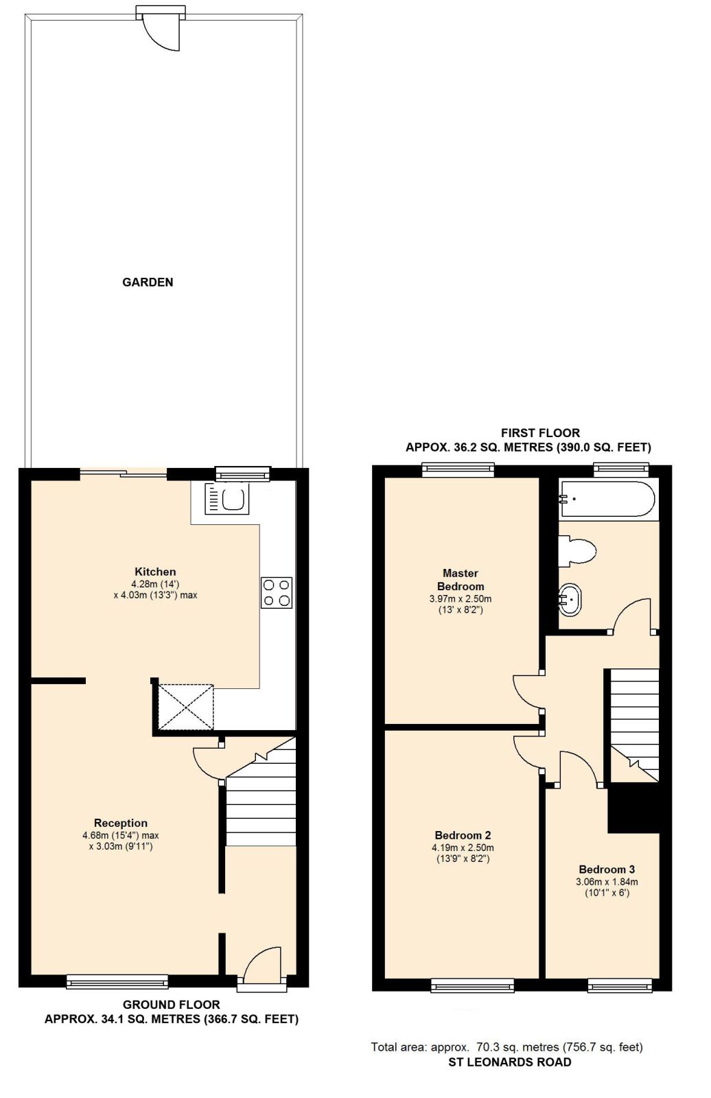 Floorplan for St. Leonards Road, London, E14