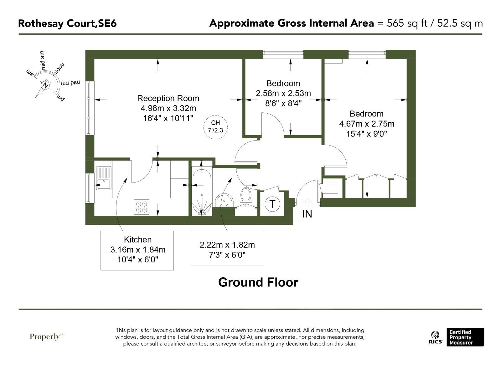 Floorplan for Cumberland Place, Rothesay Court Cumberland Place, SE6