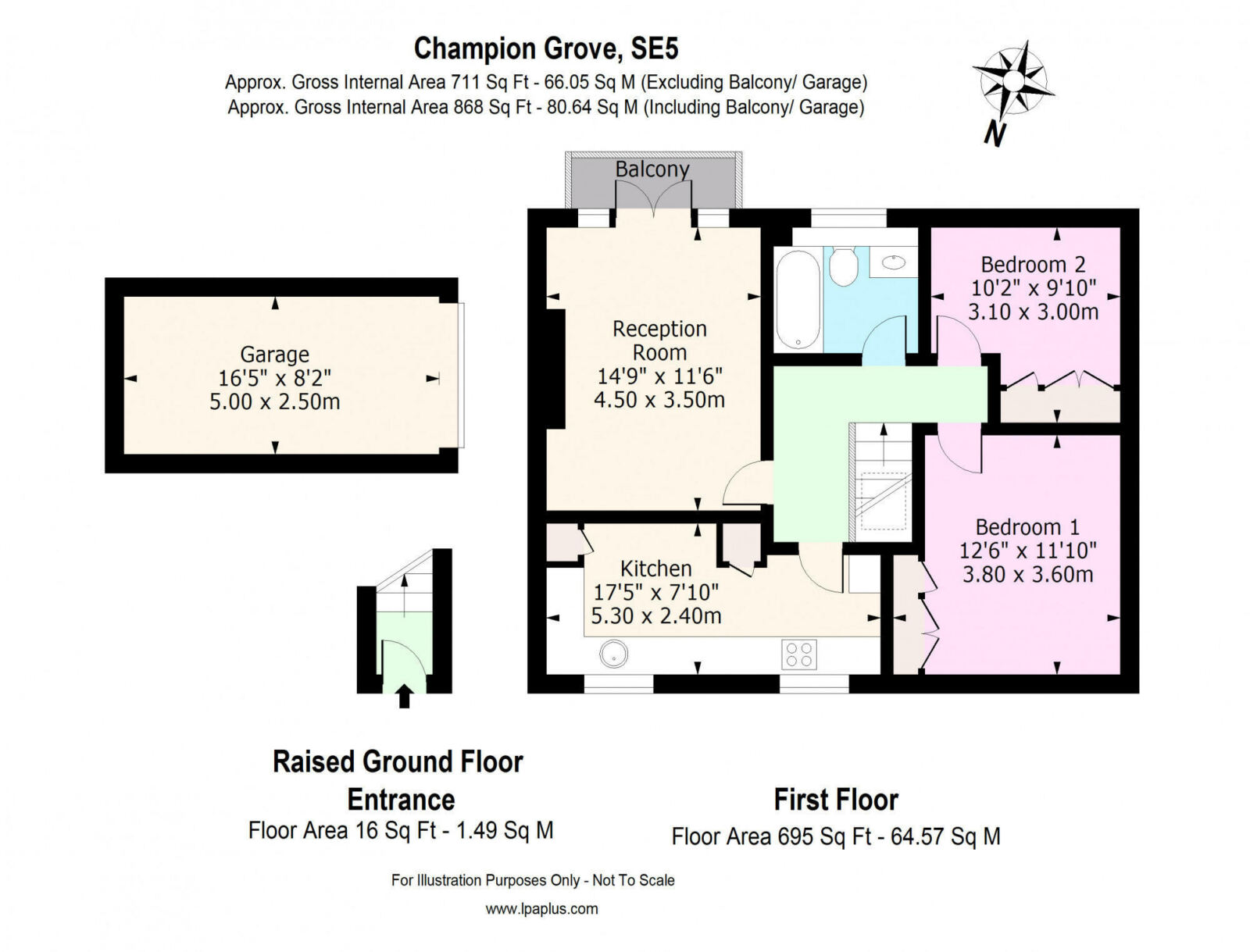 Floorplan for Champion Grove, London, SE5