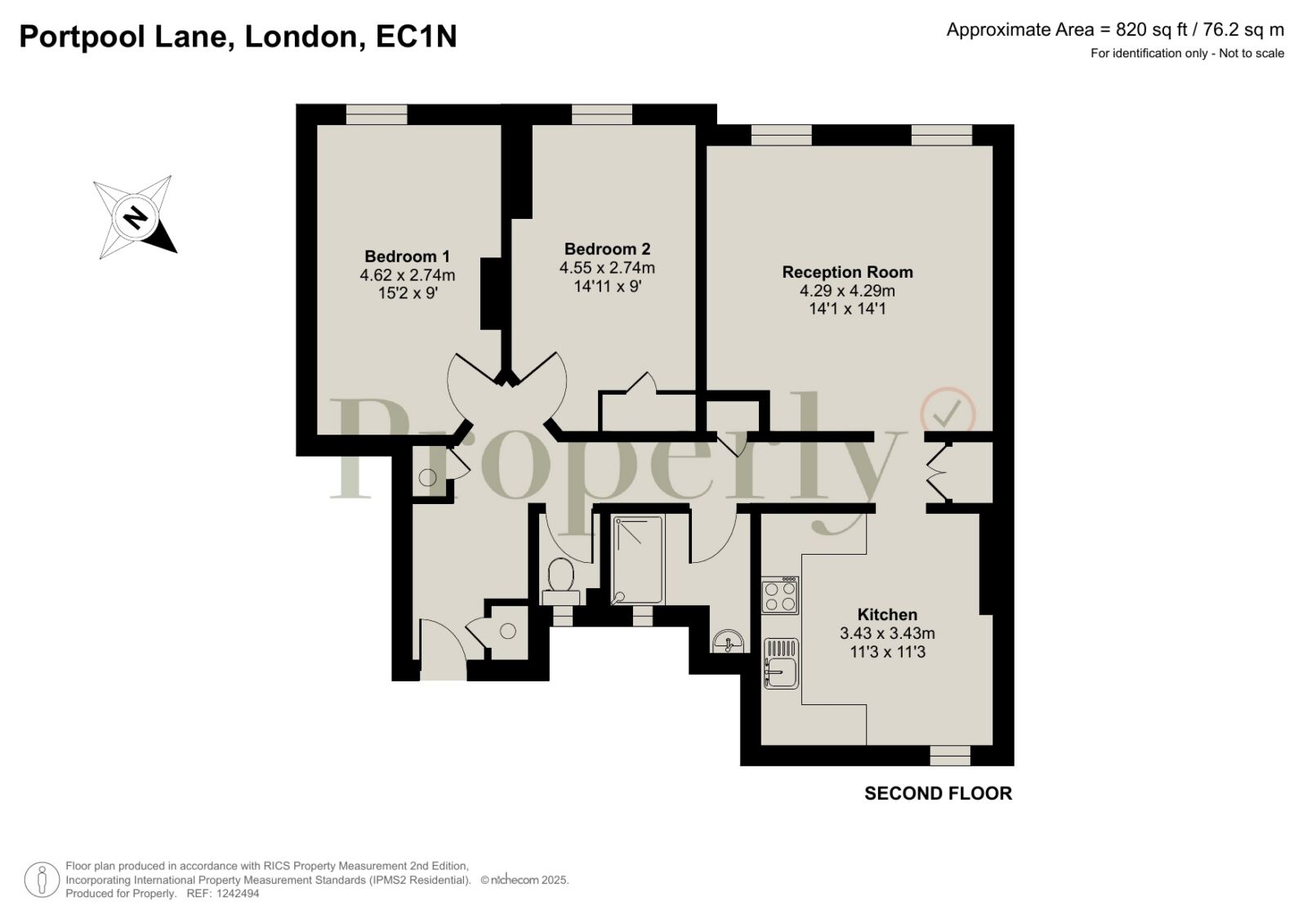 Floorplan for Portpool Lane, Clerkenwell London EC1N