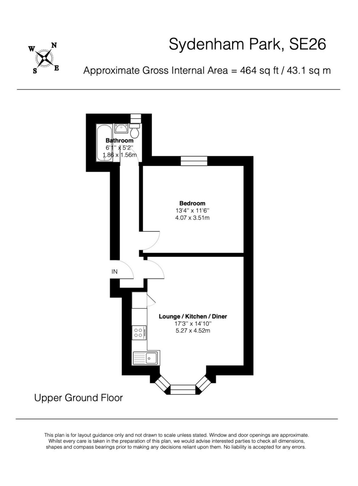 Floorplan for Sydenham Park, London, SE26