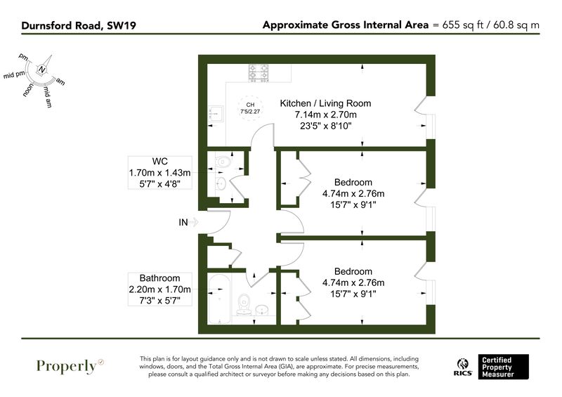 Floorplan for Durnsford Road, London, SW19