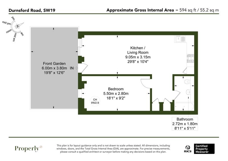 Floorplan for Durnsford Road, London, SW19