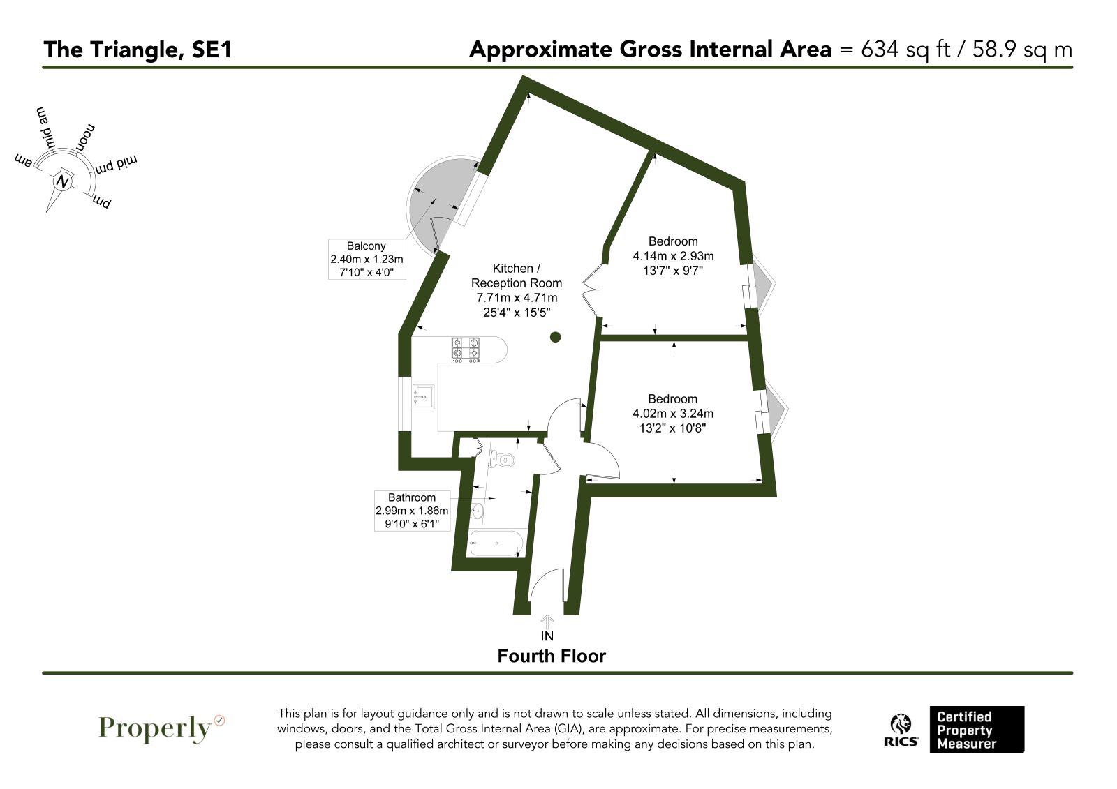 Floorplan for Three Oak Lane, London, SE1